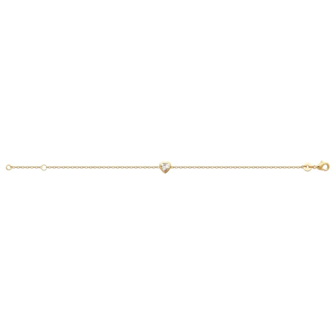Maison de la Bijouterie Bracelet femme cœur oxyde zirconium plaqué or UWZZV0ZV | Femme Bracelet