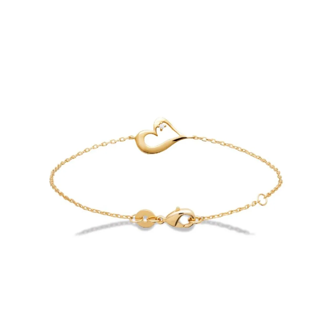 Maison de la Bijouterie Bracelet femme cœur plaqué or UWZZ6WZV | Femme Bracelet