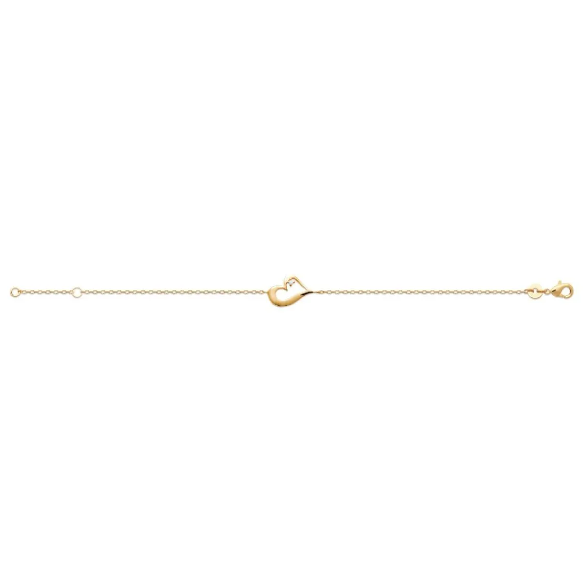 Maison de la Bijouterie Bracelet femme cœur plaqué or UWZZ6WZV | Femme Bracelet