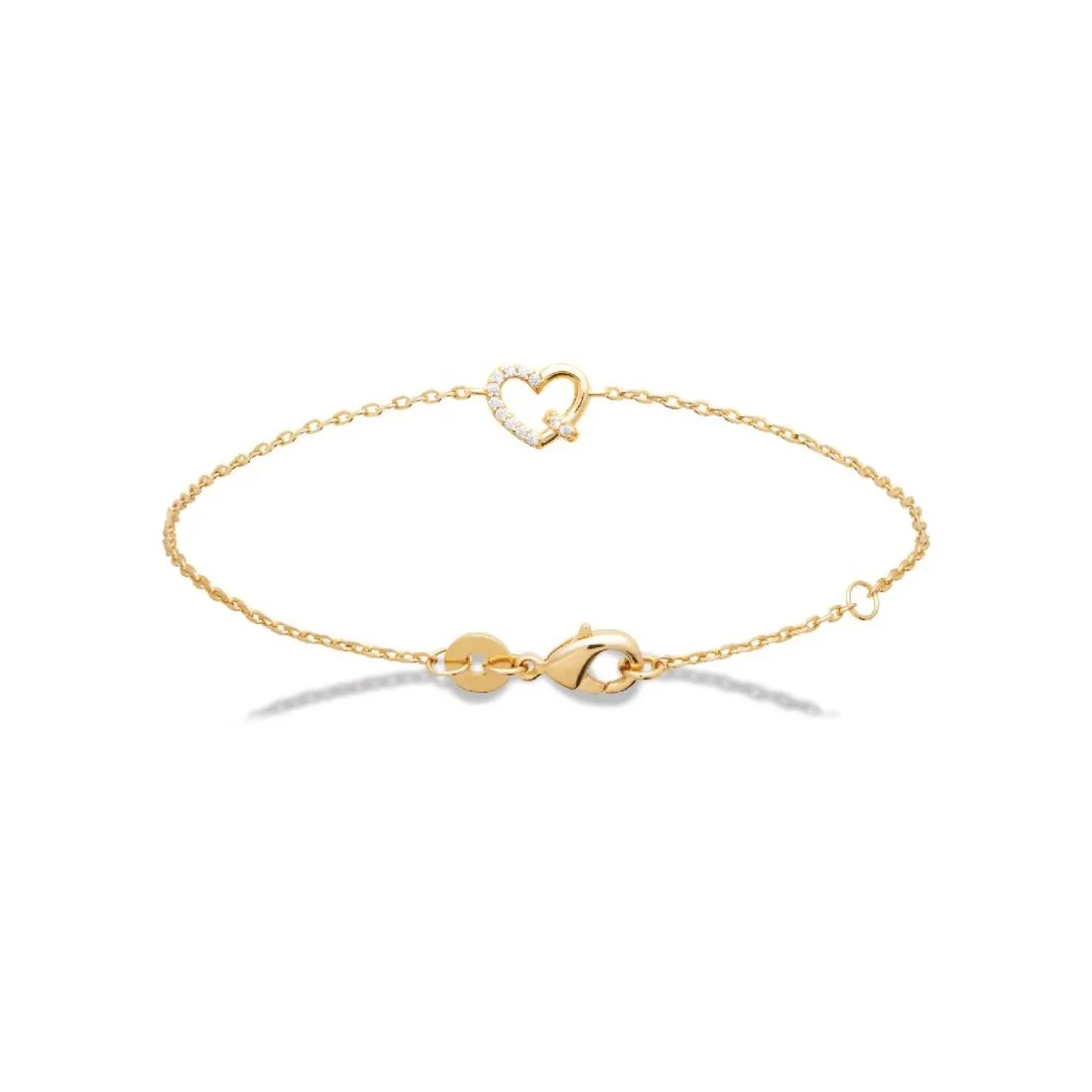 Maison de la Bijouterie Bracelet femme cœur plaqué or oxyde UW3U6WZV | Femme Bracelet