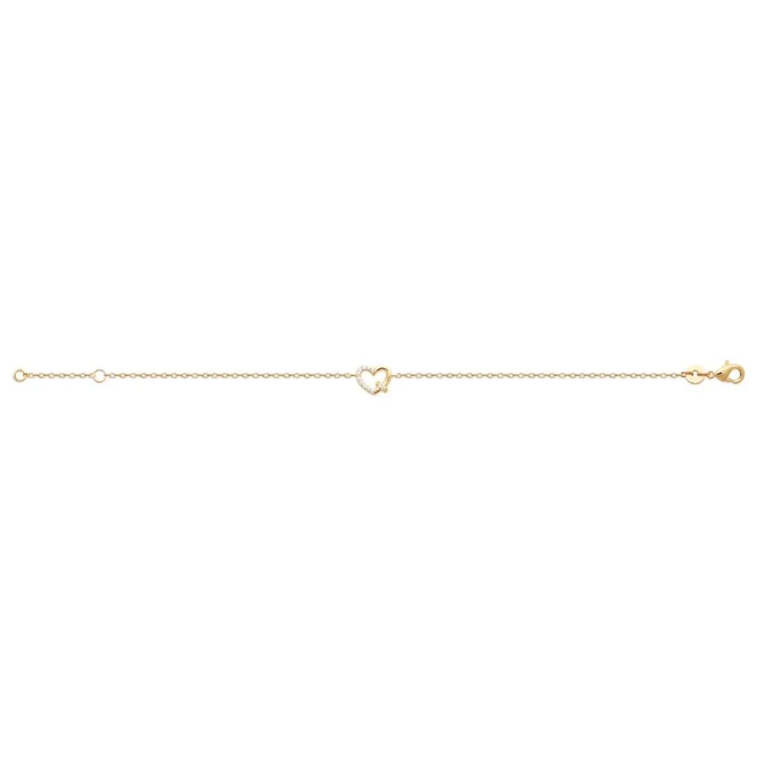 Maison de la Bijouterie Bracelet femme cœur plaqué or oxyde UW3U6WZV | Femme Bracelet