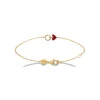Maison de la Bijouterie Bracelet femme cœur rouge fantaisie plaqué or UYZU05ZV | Femme Bracelet