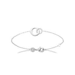 Maison de la Bijouterie Bracelet femme double anneau oxyde de zirconium VW3U3YZV | Femme Bracelet