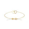 Maison de la Bijouterie Bracelet femme double cœur plaqué or UYY05ZZV | Femme Bracelet