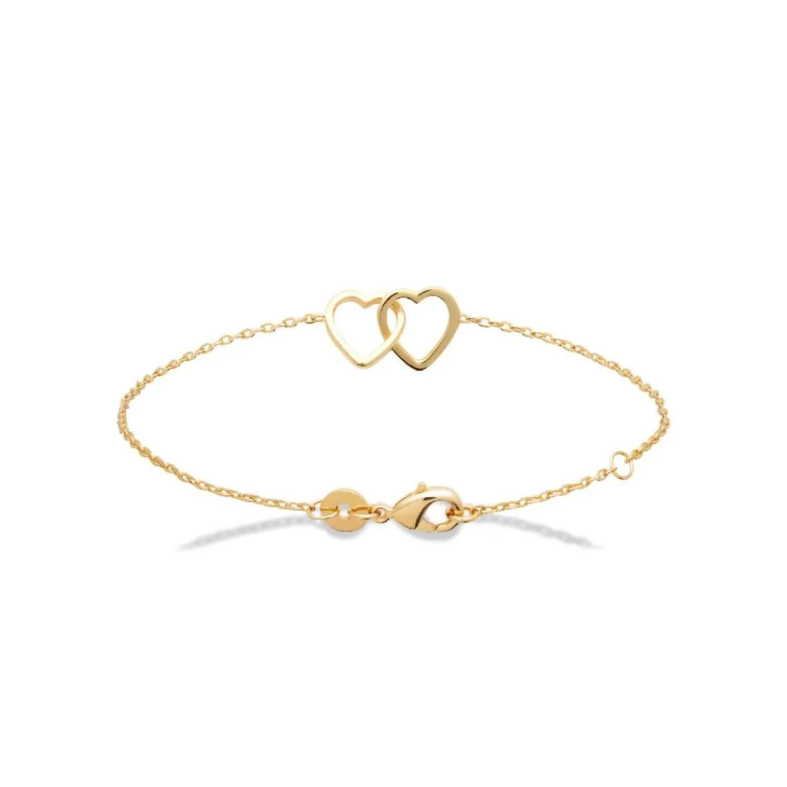 Maison de la Bijouterie Bracelet femme double cœur plaqué or UYY05ZZV | Femme Bracelet