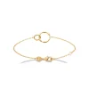 Maison de la Bijouterie Bracelet femme double rond plaqué or UYZUY3ZV | Femme Bracelet