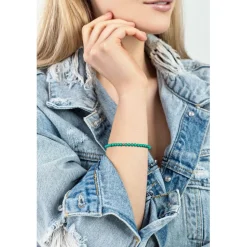 Emily Westwood Bijoux Bracelet Femme Emily Westwood WB1203R - Acier et Perles Vertes | Femme Bracelet