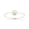 Maison de la Bijouterie Bracelet femme fantaisie agate bleue plaqué or UW3YU3ZV | Femme Bracelet