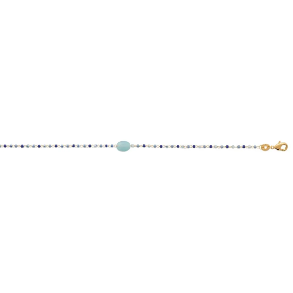Maison de la Bijouterie Bracelet femme fantaisie amazonite plaqué or UW3Y4YZV | Femme Bracelet