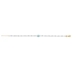 Maison de la Bijouterie Bracelet femme fantaisie amazonite plaqué or UW3Y4YZV | Femme Bracelet