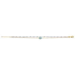 Maison de la Bijouterie Bracelet femme fantaisie amazonite plaqué or UW3Y4ZZV | Femme Bracelet