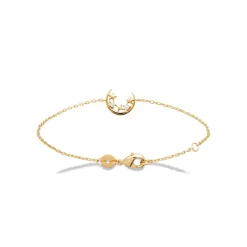 Maison de la Bijouterie Bracelet femme fantaisie croissant de lune plaqué or UW36W6ZV | Femme Bracelet