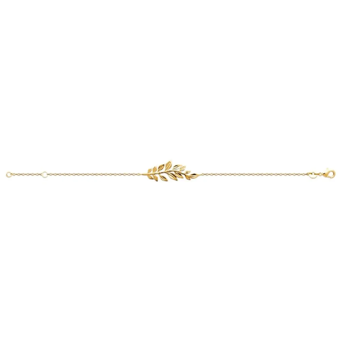 Maison de la Bijouterie Bracelet femme fantaisie feuille plaqué or UYY03YZV | Femme Bracelet