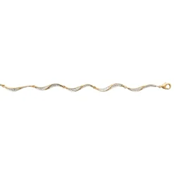 Maison de la Bijouterie Bracelet femme fantaisie oxydes de zirconium plaqué or YU006YZV | Femme Bracelet