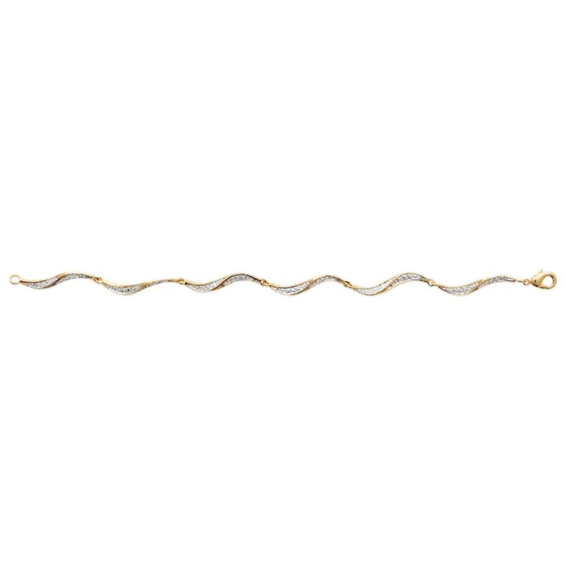 Maison de la Bijouterie Bracelet femme fantaisie oxydes de zirconium plaqué or YU006YZV | Femme Bracelet