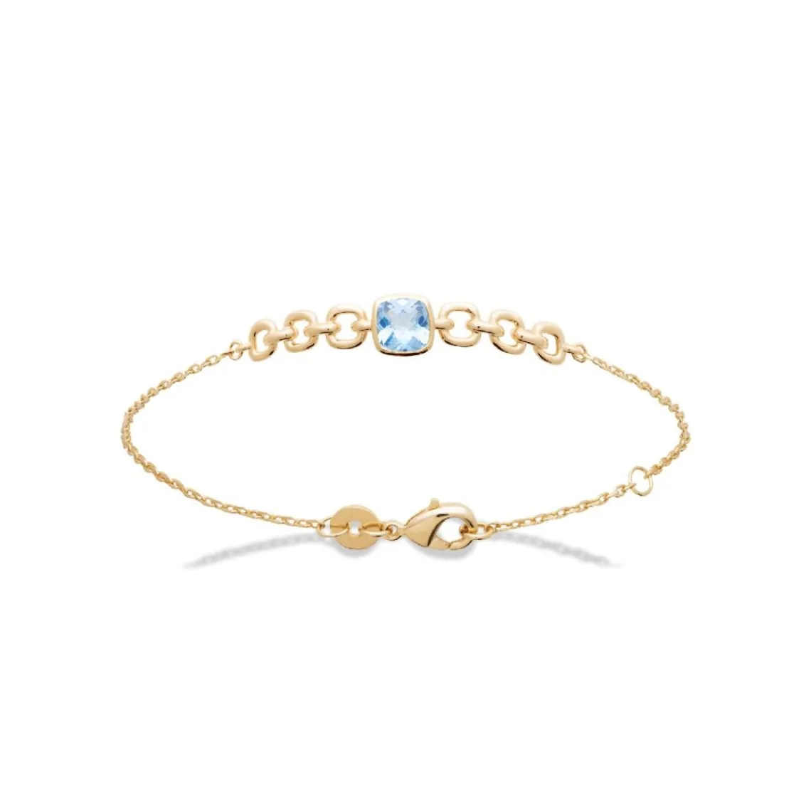 Maison de la Bijouterie Bracelet femme fantaisie pierre bleue plaqué or UW3WUYZV | Femme Bracelet