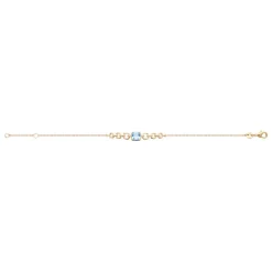 Maison de la Bijouterie Bracelet femme fantaisie pierre bleue plaqué or UW3WUYZV | Femme Bracelet