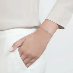 Maison de la Bijouterie Bracelet Femme fantaisie plume Argent WYZ353ZV | Femme Bracelet