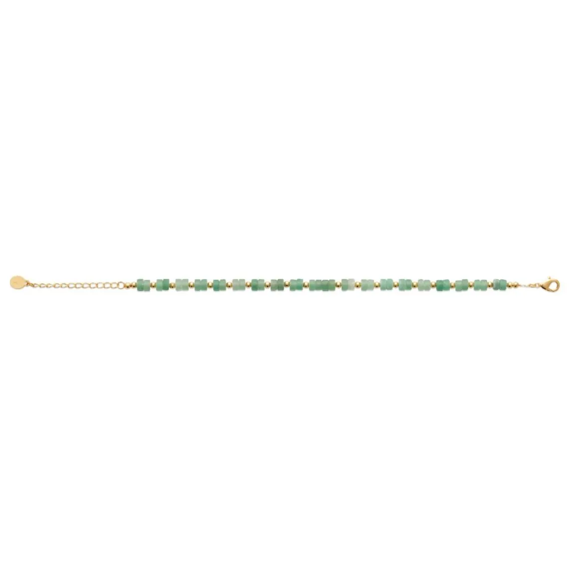 Maison de la Bijouterie Bracelet femme fantaisie quartzite vert plaqué or UW34Y5ZV | Femme Bracelet