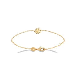 Maison de la Bijouterie Bracelet femme feuille plaqué or UYY0ZVZV | Femme Bracelet