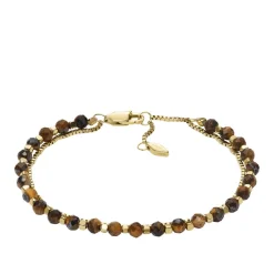Fossil Bijoux Bracelet Femme - JF04683710 - Acier,Laiton Doré,Marron | Femme Bracelet