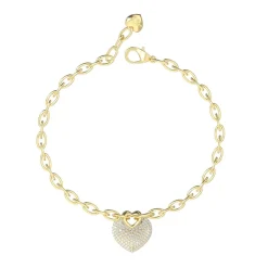 Guess Bijoux Bracelet Femme Crazy In Love JUBB05214JWYGS Acier Doré | Femme Bracelet