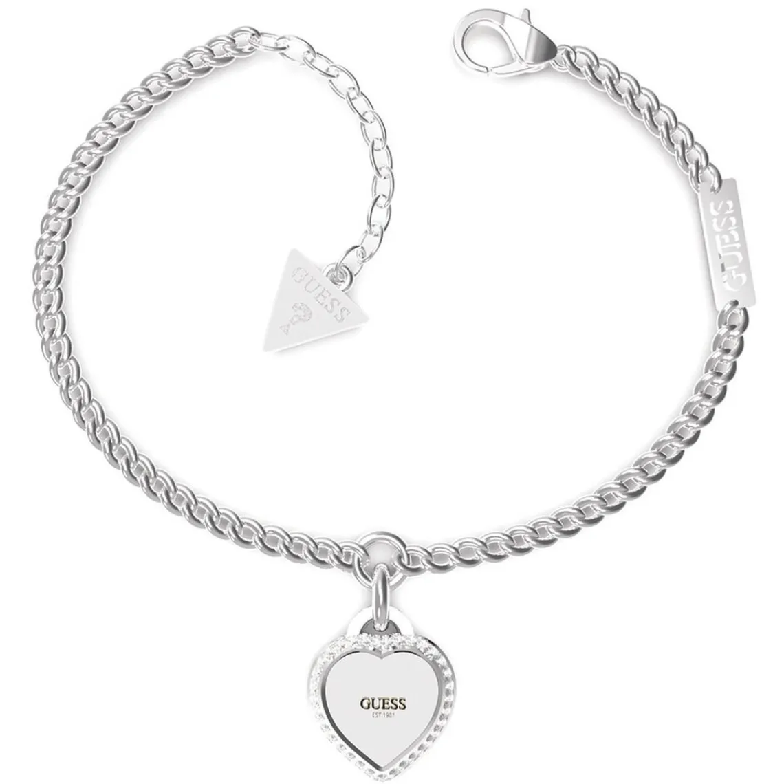 Guess Bijoux Bracelet Femme - FINE HEART JUBB01422JWRHS Acier Argent | Femme Bracelet