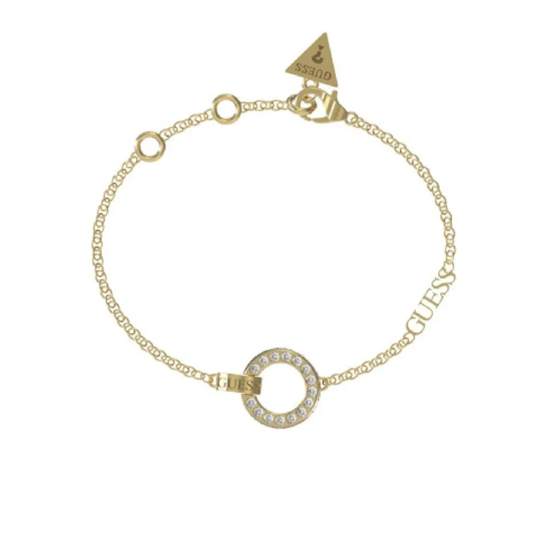 Guess Bijoux Bracelet Femme JUBB03162JWYGS - CIRCLE LIGHTS Acier Doré | Femme Bracelet