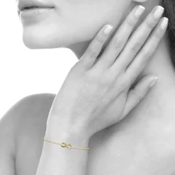 Maison de la Bijouterie Bracelet Femme infinity plaqué or UYZYU3ZV | Femme Bracelet