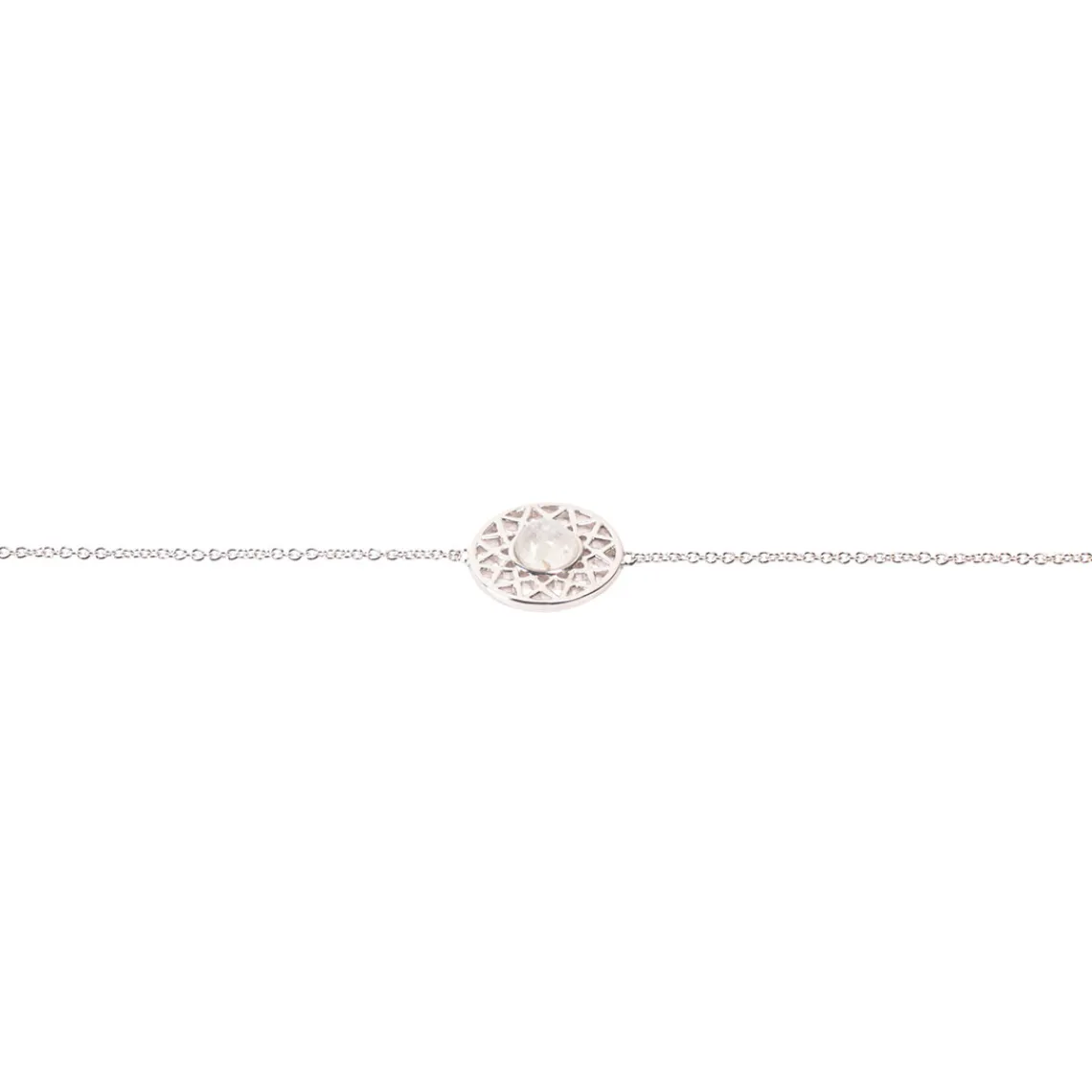 Kosma Paris Bracelet Femme Dentelle - Argenté Blanc | Femme Bracelet