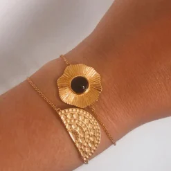 Kosma Paris Bracelet Femme Flora - BTS06426-G Doré noir | Femme Bracelet