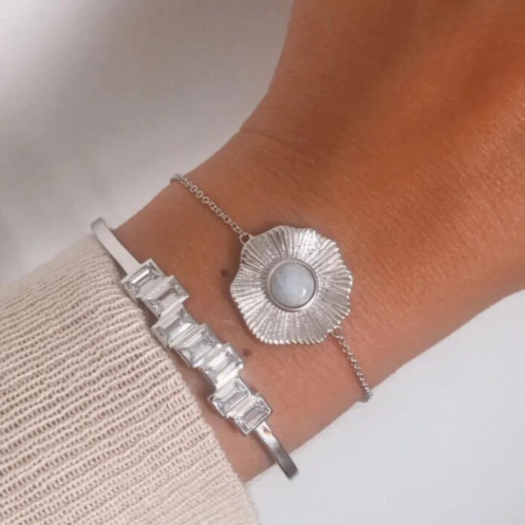 Kosma Paris Bracelet Femme Flora - Argent Blanc | Femme Bracelet
