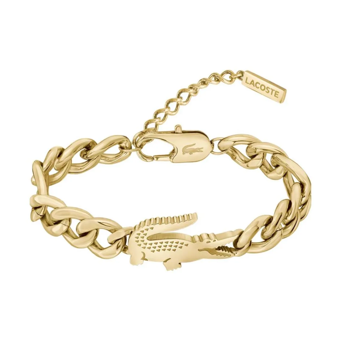 Lacoste Bracelet Femme Crocodile - 2040374 Acier Doré | Femme Bracelet