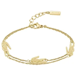 Lacoste Bracelet Femme Crocodile - 2040470 Acier Doré | Femme Bracelet