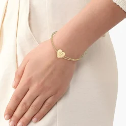 Lacoste Bracelet Femme Love My Croc - 2040400 Acier Doré | Femme Bracelet