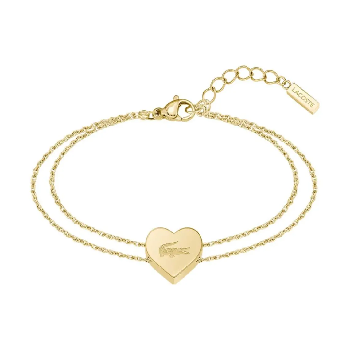 Lacoste Bracelet Femme Love My Croc - 2040400 Acier Doré | Femme Bracelet