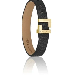 Lacoste Bracelet Femme Lura - 2040166 CUIR Doré, Noir | Femme Bracelet