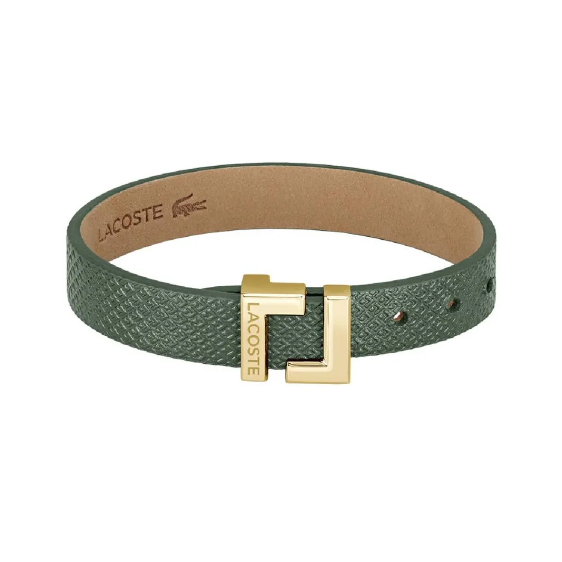 Lacoste Bracelet Femme Lura - 2040218 CUIR Doré, Vert | Femme Bracelet