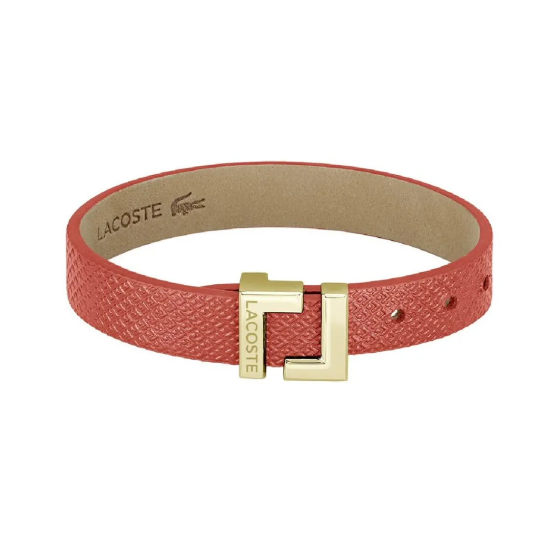Lacoste Bracelet Femme Lura - 2040217 CUIR Doré, Orange | Femme Bracelet