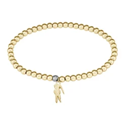 Lacoste Bracelet Femme Orbe - 2040334 Acier Doré Ajustable Circonference Interieure 165 Mm | Femme Bracelet