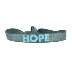Les Interchangeables Bracelet Femme - Bracelet Message Hope Gris et Bleu | Femme Bracelet