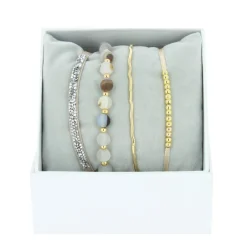 Les Interchangeables Bracelet Femme A85339 - Strass Box Jonc Fil | Femme Bracelet