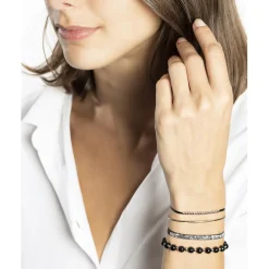 Les Interchangeables Bracelet Femme A85339 - Strass Box Jonc Fil | Femme Bracelet