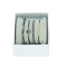 Les Interchangeables Bracelet Femme A56384 - Strass Box Fabric 4 | Femme Bracelet