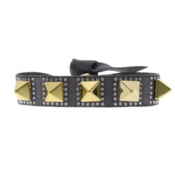 Les Interchangeables Bracelet Femme - Bracelet Pyramide 8 Gris | Femme Bracelet