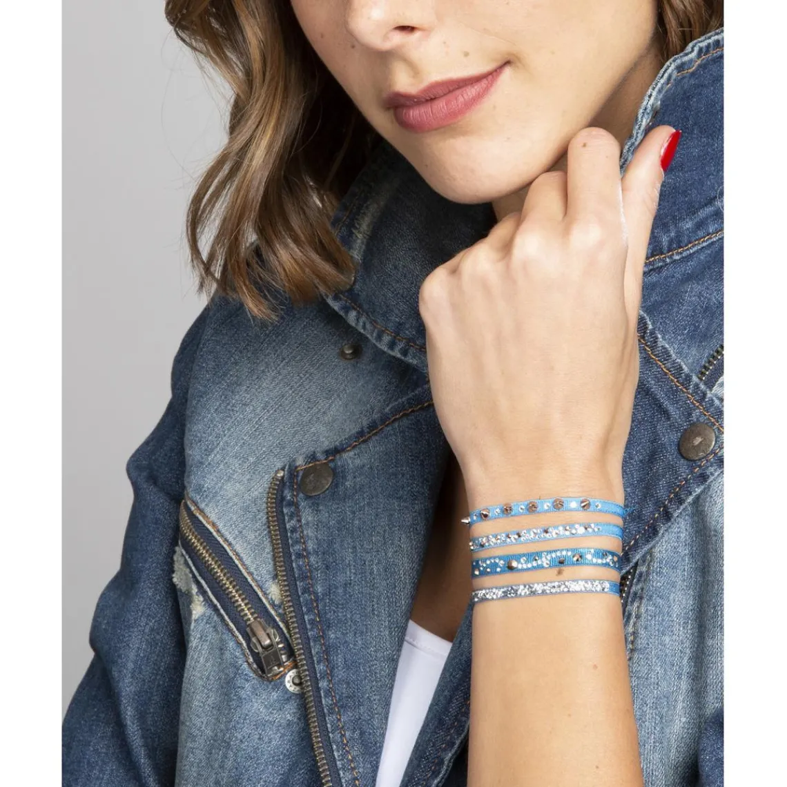 Les Interchangeables Bracelet Femme - Bracelet Ultra Fine Rocks Blanc | Femme Bracelet