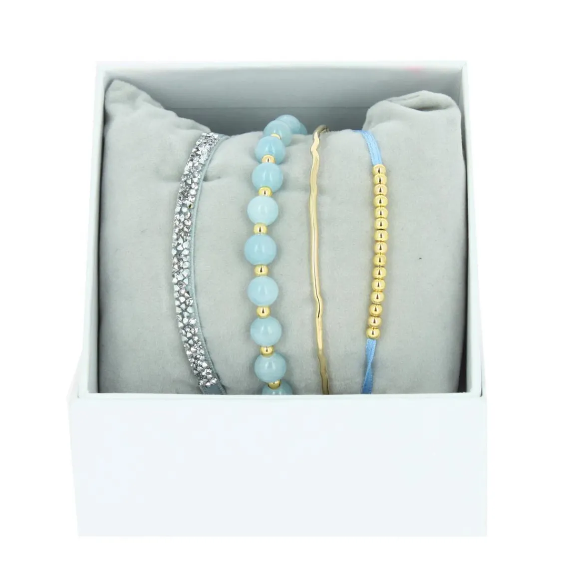 Les Interchangeables Bracelet Femme - A85341 Strass Box Jonc Fil | Femme Bracelet