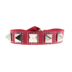 Les Interchangeables Bracelet Femme - Bracelet Pyramide 8 Rouge | Femme Bracelet
