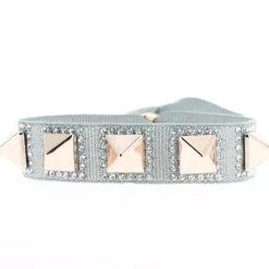 Les Interchangeables Bracelet Femme - Bracelet Pyramide 8 Gris Clair | Femme Bracelet