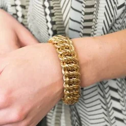 Maison de la Bijouterie Bracelet femme maille américaine plaqué or - YZYYY0ZU | Femme Bracelet